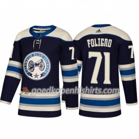 Columbus Blue Jackets Nick Foligno 71 Adidas 2018-2019 Alternate Authentic Shirt - Mannen